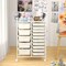 Rolling Storage Cart 15 Drawer Organizer With Wheels Craft Office Supply Organizer Steel Frame Multicolor Drawers